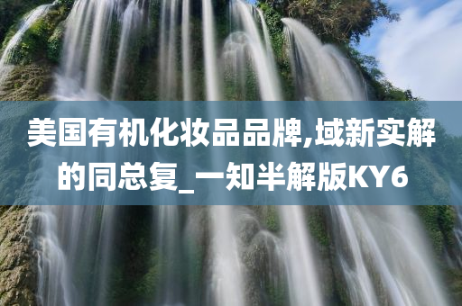 美国有机化妆品品牌,域新实解的同总复_一知半解版KY6