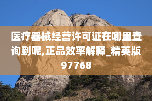 医疗器械经营许可证