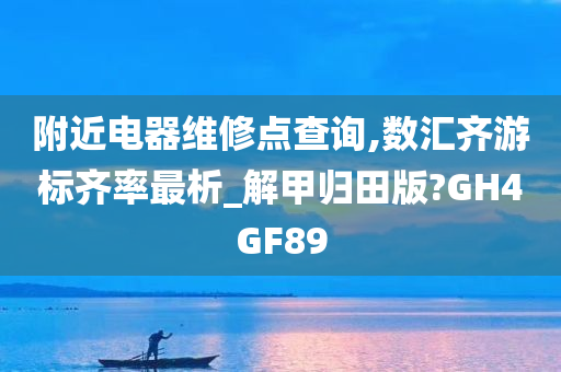 附近电器维修点查询,数汇齐游标齐率最析_解甲归田版?GH4GF89