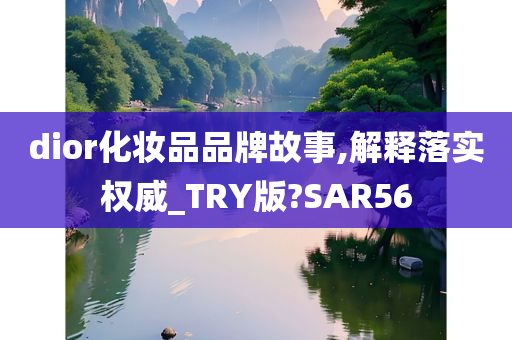 dior化妆品品牌故事,解释落实权威_TRY版?SAR56
