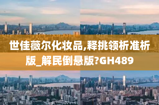 世佳薇尔化妆品,释挑领析准析版_解民倒悬版?GH489