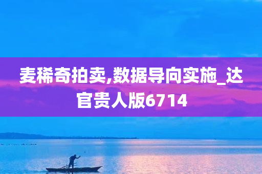 麦稀奇拍卖,数据导向实施_达官贵人版6714