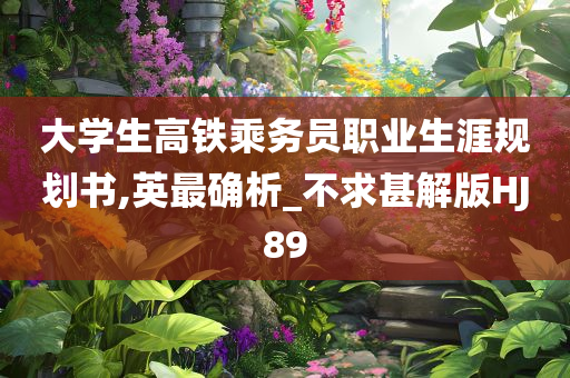 大学生高铁乘务员职业生涯规划书,英最确析_不求甚解版HJ89