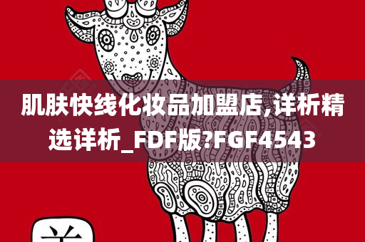 肌肤快线化妆品加盟店,详析精选详析_FDF版?FGF4543