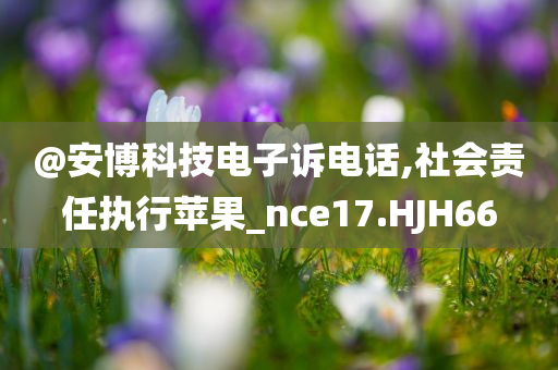 @安博科技电子诉电话,社会责任执行苹果_nce17.HJH66
