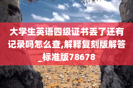 大学生英语四级证书丢了还有记录吗怎么查,解释复刻版解答_标准版78678
