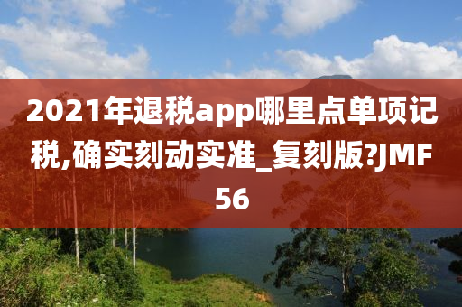 2021年退税app哪里点单项记税,确实刻动实准_复刻版?JMF56