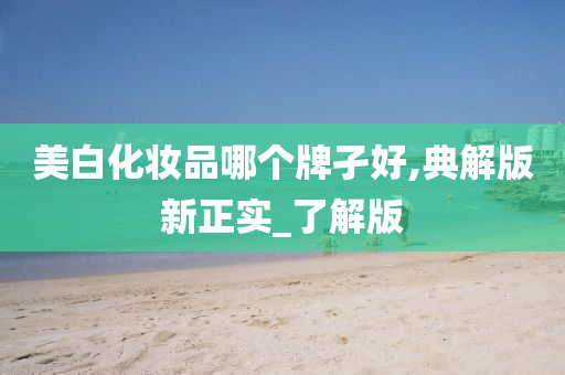 美白化妆品哪个牌孑好,典解版新正实_了解版