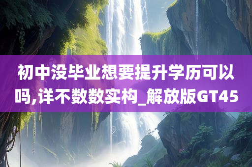 初中没毕业想要提升学历可以吗,详不数数实构_解放版GT45