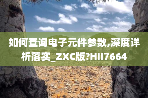如何查询电子元件参数,深度详析落实_ZXC版?HII7664