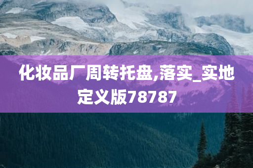 化妆品厂周转托盘,落实_实地定义版78787