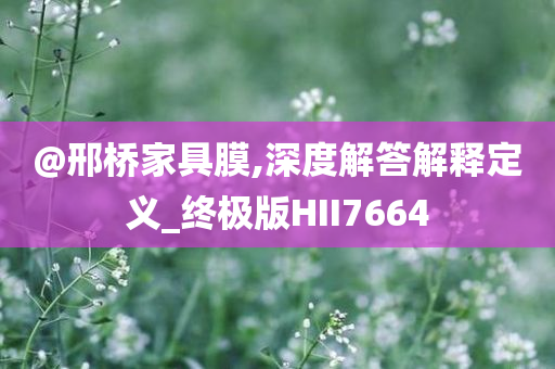 @邢桥家具膜,深度解答解释定义_终极版HII7664