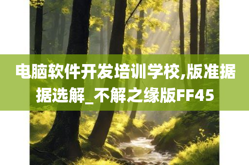 电脑软件开发培训学校,版准据据选解_不解之缘版FF45