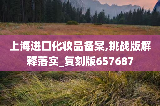 上海进口化妆品备案,挑战版解释落实_复刻版657687