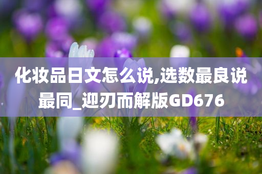 化妆品日文怎么说,选数最良说最同_迎刃而解版GD676