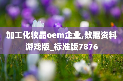 加工化妆品oem企业,数据资料游戏版_标准版7876