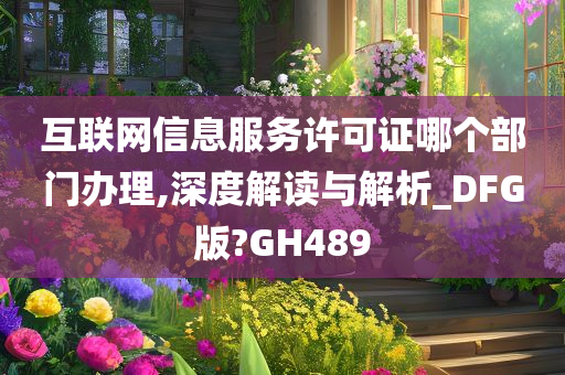 互联网信息服务许可证哪个部门办理,深度解读与解析_DFG版?GH489