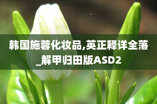 韩国施蓉化妆品,英正释详全落_解甲归田版ASD2