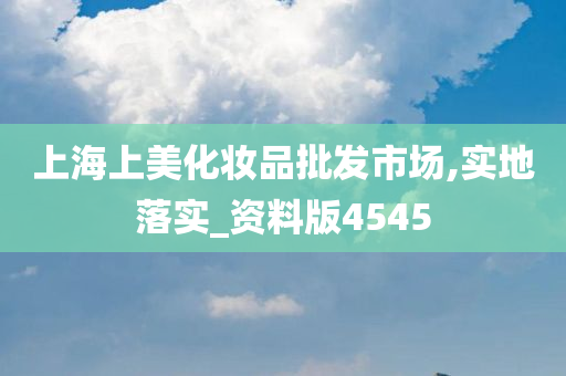 上海上美化妆品批发市场,实地落实_资料版4545