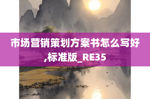 市场营销策划方案书怎么写好,标准版_RE35