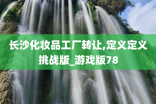 长沙化妆品工厂转让,定义定义挑战版_游戏版78