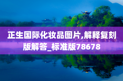 正生国际化妆品图片,解释复刻版解答_标准版78678
