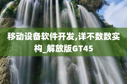 移动设备软件开发,详不数数实构_解放版GT45