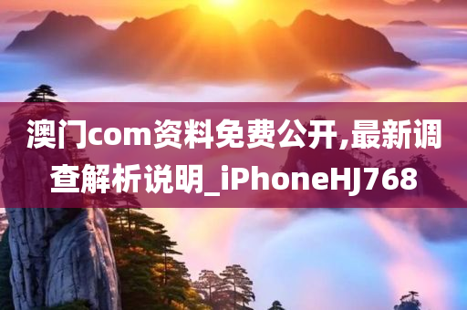 澳门com资料免费公开,最新调查解析说明_iPhoneHJ768