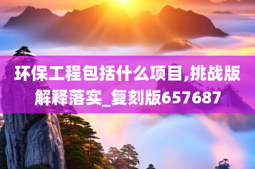 环保工程包括什么项目,挑战版解释落实_复刻版657687