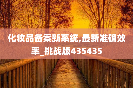 化妆品备案新系统,最新准确效率_挑战版435435
