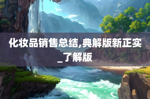 化妆品销售总结,典解版新正实_了解版
