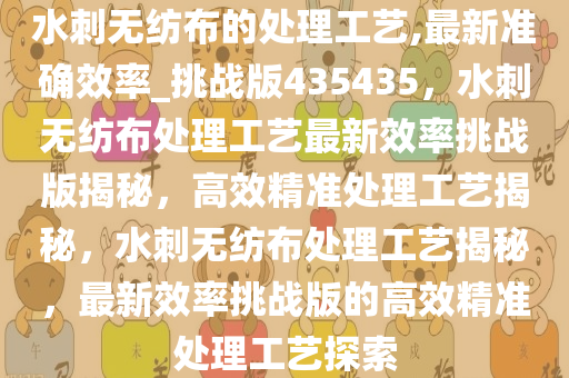 水刺无纺布的处理工艺,最新准确效率_挑战版435435，水刺无纺布处理工艺最新效率挑战版揭秘，高效精准处理工艺揭秘，水刺无纺布处理工艺揭秘，最新效率挑战版的高效精准处理工艺探索