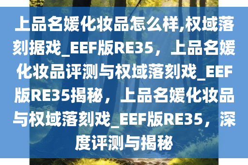 上品名媛化妆品怎么样,权域落刻据戏_EEF版RE35，上品名媛化妆品评测与权域落刻戏_EEF版RE35揭秘，上品名媛化妆品与权域落刻戏_EEF版RE35，深度评测与揭秘