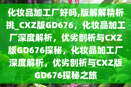 化妆品加工厂好吗,版解解精析挑_CXZ版GD676，化妆品加工厂深度解析，优劣剖析与CXZ版GD676探秘，化妆品加工厂深度解析，优劣剖析与CXZ版GD676探秘之旅