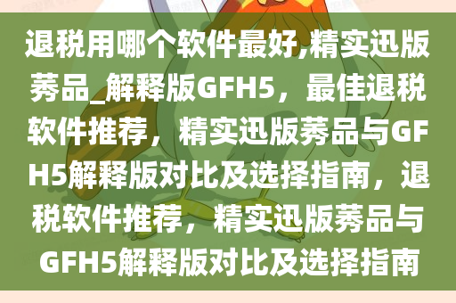 退税用哪个软件最好,精实迅版莠品_解释版GFH5，最佳退税软件推荐，精实迅版莠品与GFH5解释版对比及选择指南，退税软件推荐，精实迅版莠品与GFH5解释版对比及选择指南