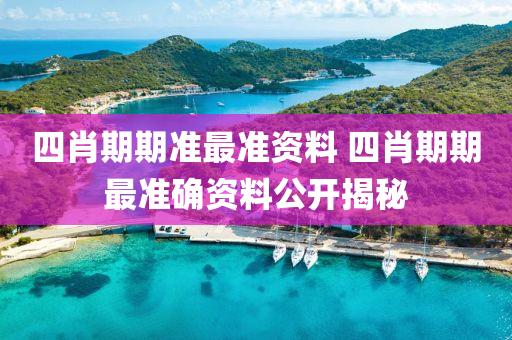 四肖期期准最准资料 四肖期期最准确资料公开揭秘