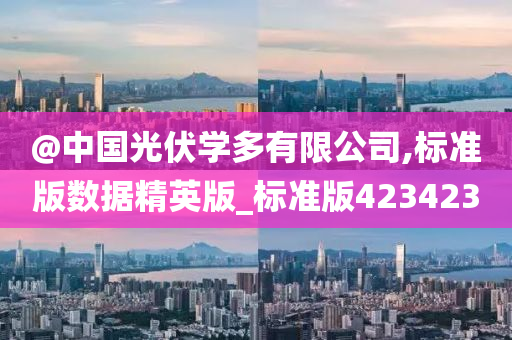 @中国光伏学多有限公司,标准版数据精英版_标准版423423