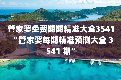 管家婆免费期期精准大全3541 “管家婆每期精准预测大全 3541 期”