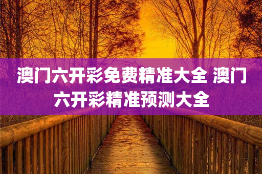 澳门六开彩免费精准大全 澳门六开彩精准预测大全
