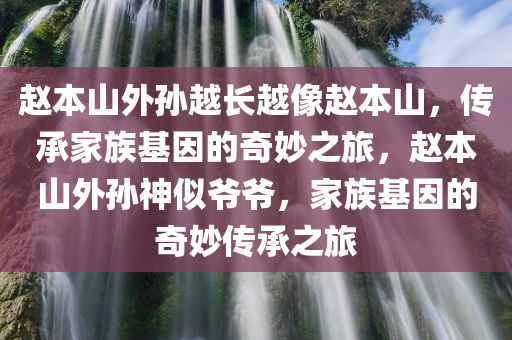 赵本山外孙越长越像赵本山，传承家族基因的奇妙之旅，赵本山外孙神似爷爷，家族基因的奇妙传承之旅