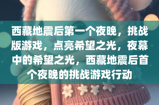 西藏地震后第一个夜晚，挑战版游戏，点亮希望之光，夜幕中的希望之光，西藏地震后首个夜晚的挑战游戏行动