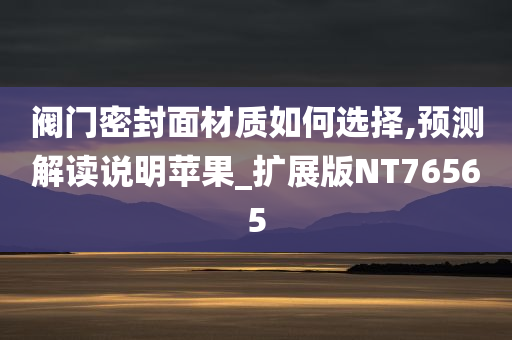 阀门密封面材质如何选择,预测解读说明苹果_扩展版NT76565