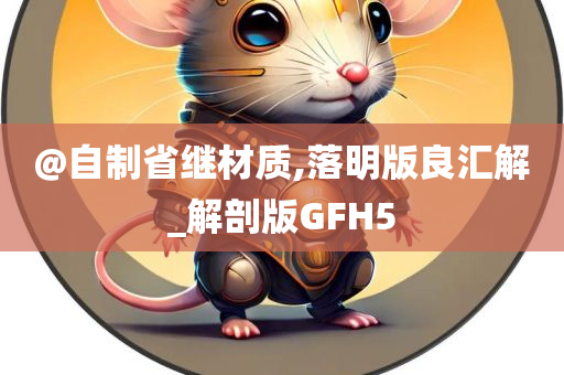 @自制省继材质,落明版良汇解_解剖版GFH5