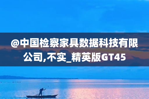 @中国检察家具数据科技有限公司,不实_精英版GT45
