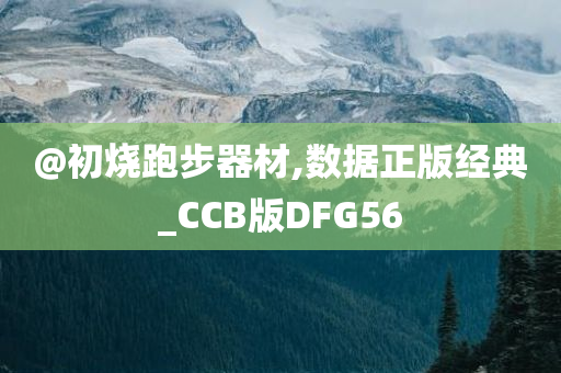 @初烧跑步器材,数据正版经典_CCB版DFG56