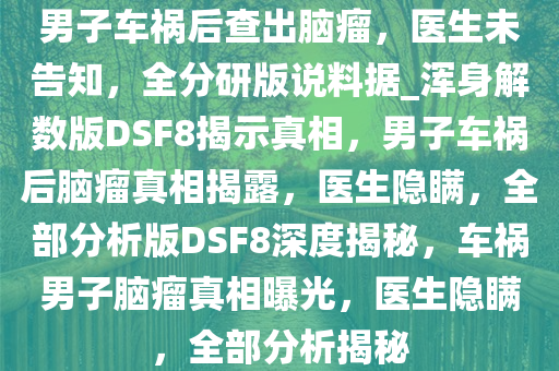 男子车祸后查出脑瘤，医生未告知，全分研版说料据_浑身解数版DSF8揭示真相，男子车祸后脑瘤真相揭露，医生隐瞒，全部分析版DSF8深度揭秘，车祸男子脑瘤真相曝光，医生隐瞒，全部分析揭秘