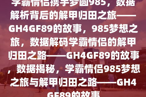 学霸情侣携手梦圆985，数据解析背后的解甲归田之旅——GH4GF89的故事，985梦想之旅，数据解码学霸情侣的解甲归田之路——GH4GF89的故事，数据揭秘，学霸情侣985梦想之旅与解甲归田之路——GH4GF89的故事