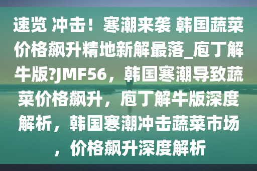 速览 冲击！寒潮来袭 韩国蔬菜价格飙升精地新解最落_庖丁解牛版?JMF56，韩国寒潮导致蔬菜价格飙升，庖丁解牛版深度解析，韩国寒潮冲击蔬菜市场，价格飙升深度解析