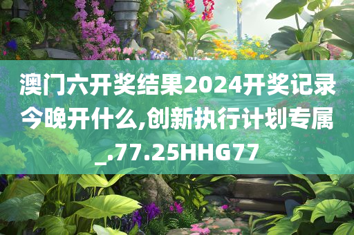 澳门六开奖结果2024开奖记录今晚开什么,创新执行计划专属_.77.25HHG77