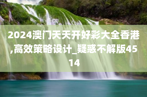 2024澳门天天开好彩大全香港,高效策略设计_疑惑不解版4514